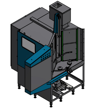 A-200 automatic blast cabinet for cheese knifes