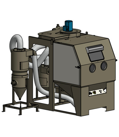 Pulsar VI PLUS pressure- and suction blast cabinet